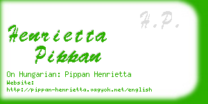 henrietta pippan business card